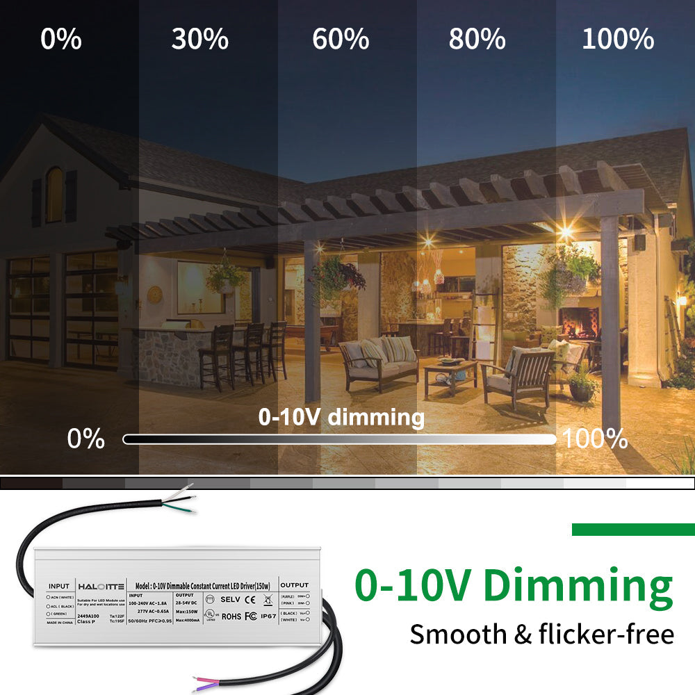 Essenvolt Lighting 150W Constant Current LED Driver 0-10V Dimming