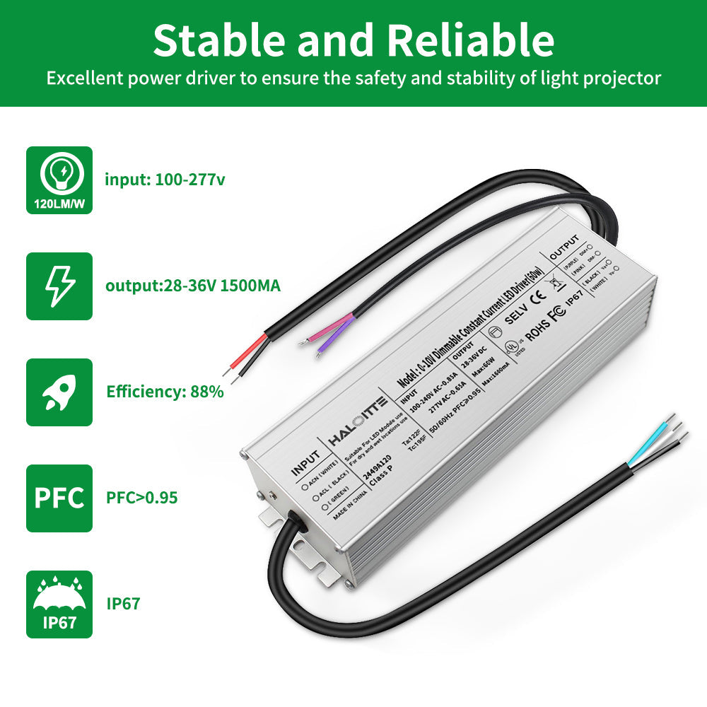 Essenvolt Lighting 60W Constant Current LED Driver 0-10V Dimming