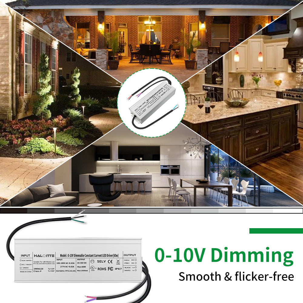 Essenvolt Lighting 60W Constant Current LED Driver 0-10V Dimming