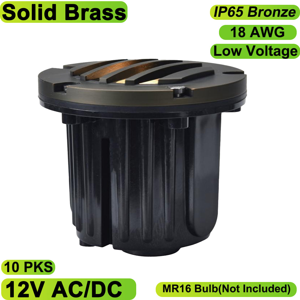 Essenvolt Lighting Solid Brass In-Ground Well Light Landscape Lighting Fixture