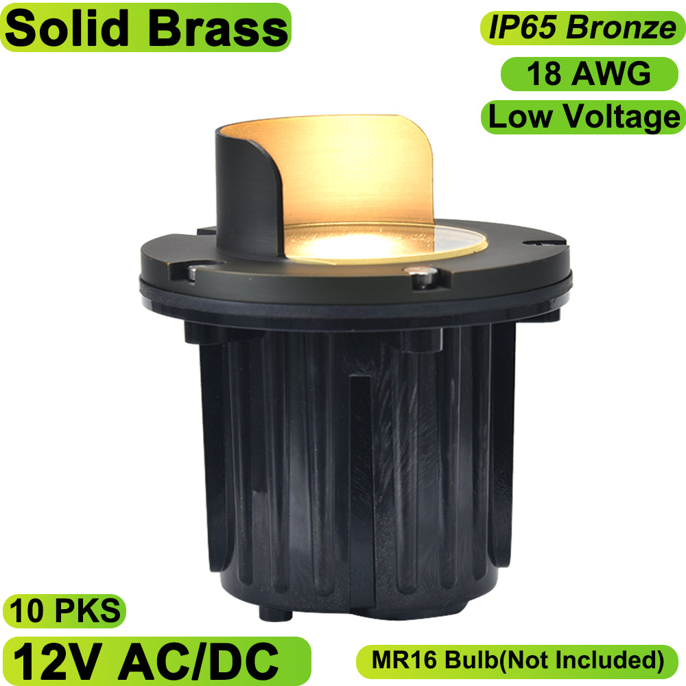 Essenvolt Lighting Solid Brass In-Ground Well Light Landscape Lighting Fixture