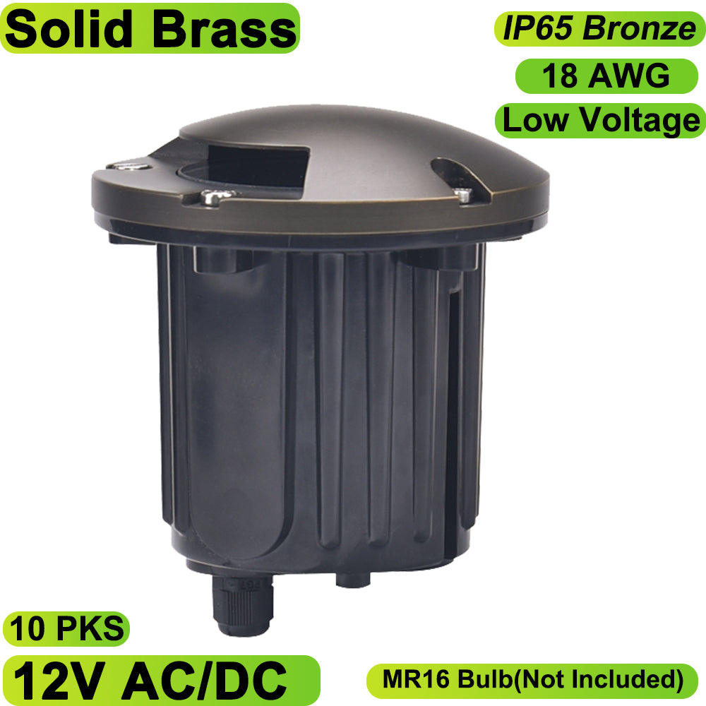 Essenvolt Lighting Solid Brass In-Ground Well Light Landscape Lighting Fixture