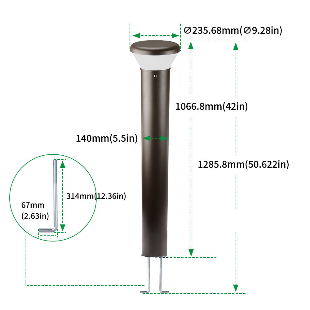 Essenvolt Lighting LED Bollard Light Path Light Landscape Light