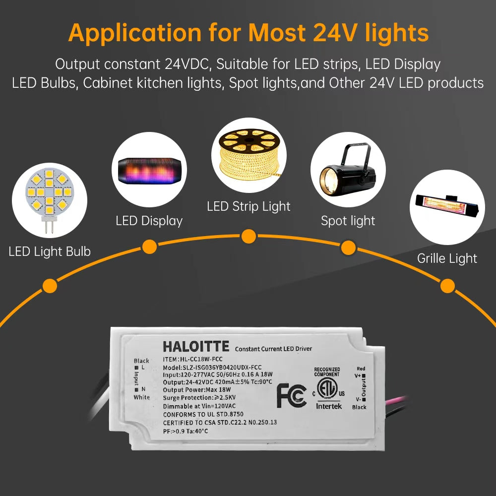 Essenvolt Lighting 18W Constant Current LED Driver Triac Dimming