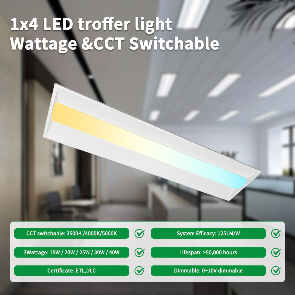 Essenvolt Lighting 1x4FT LED Troffer Light