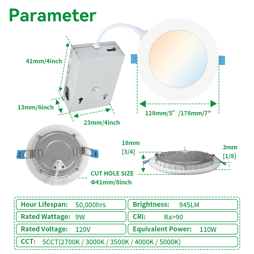 Essenvolt Lighting 6 Inch Retrofit Recessed Downlight