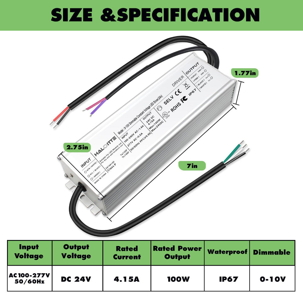 Essenvolt Lighting 100W Constant Voltage LED Driver 24V