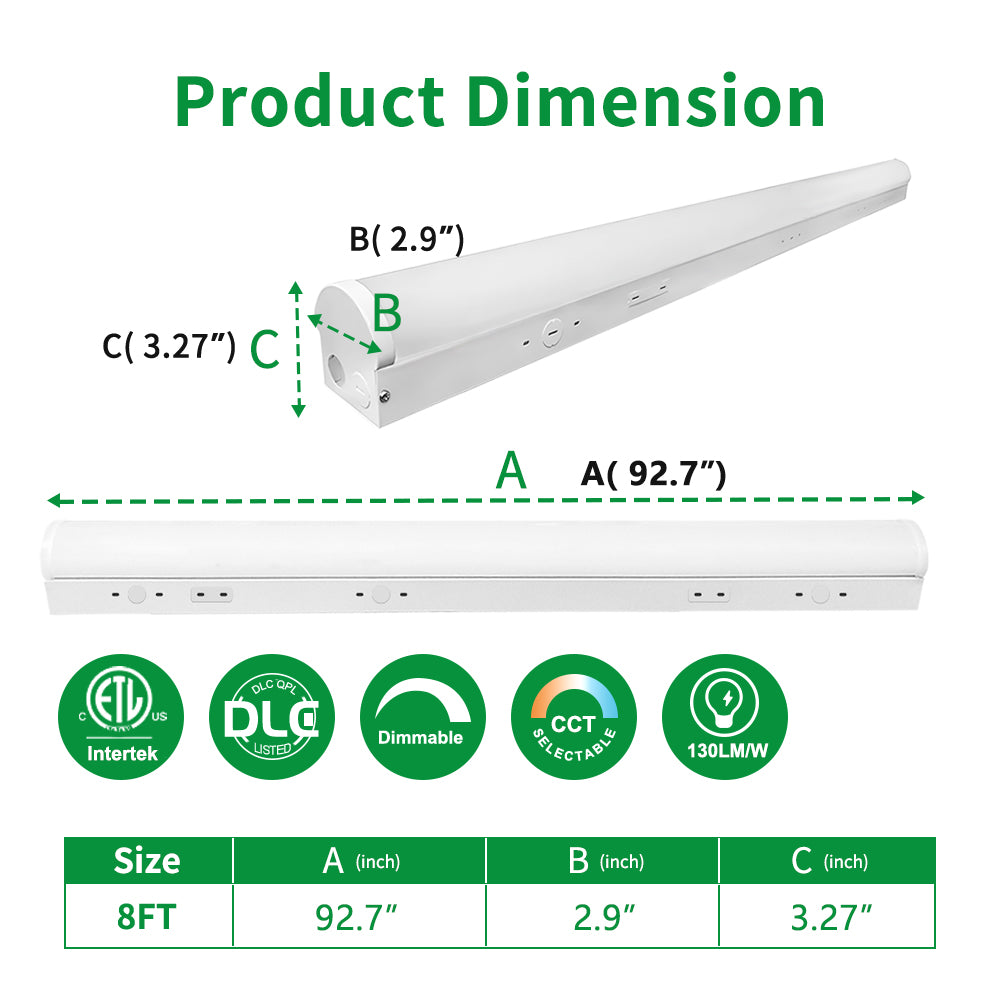 Essenvolt Lighting 8FT LED Linear Strip Light