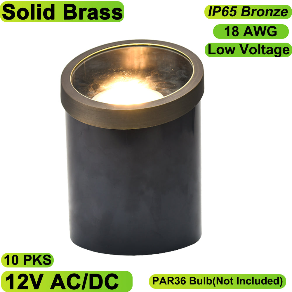 Essenvolt Lighting Solid Brass In-Ground Well Light Landscape Lighting Fixture