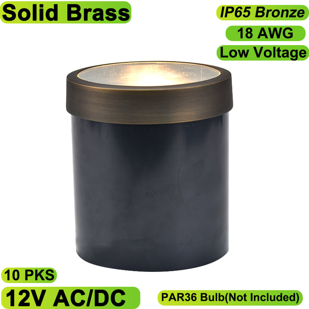 Essenvolt Lighting Solid Brass In-Ground Well Light Landscape Lighting Fixture