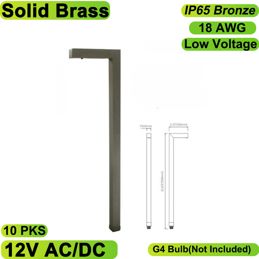 Essenvolt Lighting Solid Brass Path Light Landscape Light