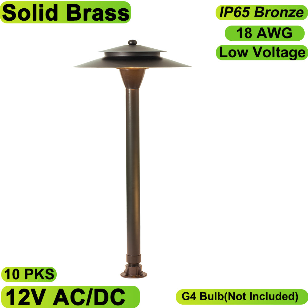 Essenvolt Lighting Solid Brass Path Light Landscape Light