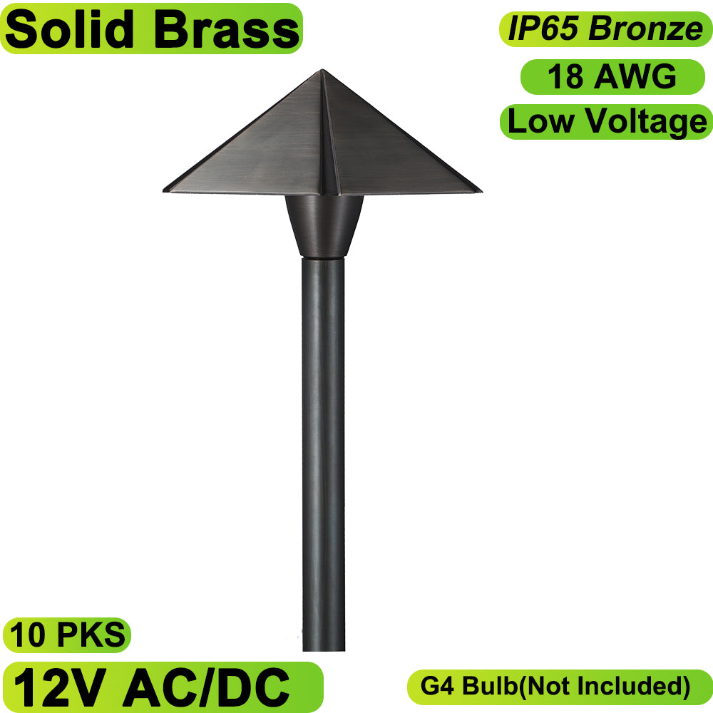 Essenvolt Lighting Solid Brass Path Light Landscape Light
