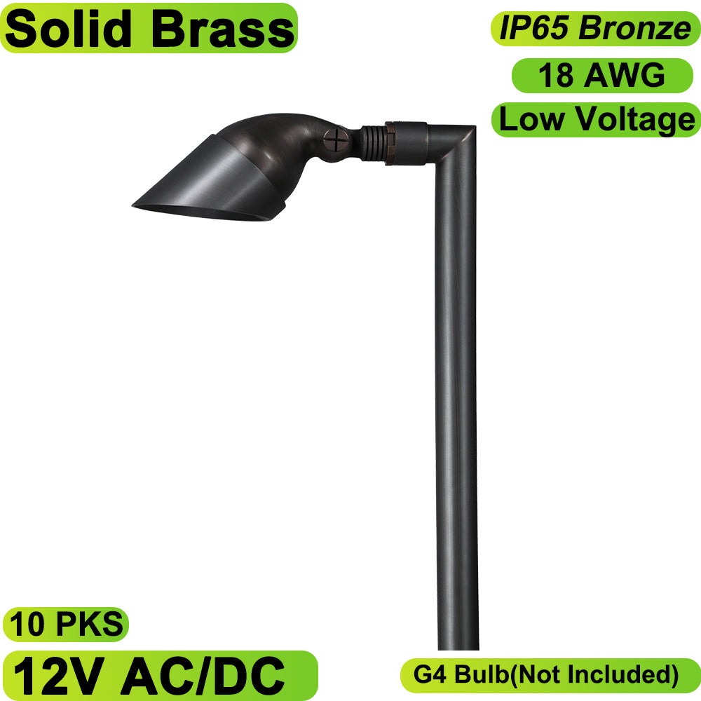 Essenvolt Lighting Solid Brass Path Light Landscape Light