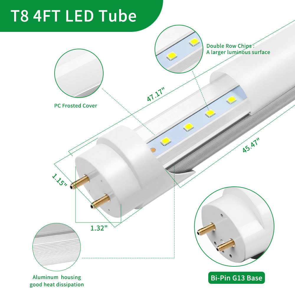 Essenvolt Lighting LED 4FT T8 Tube Light Adjustable watts and cct
