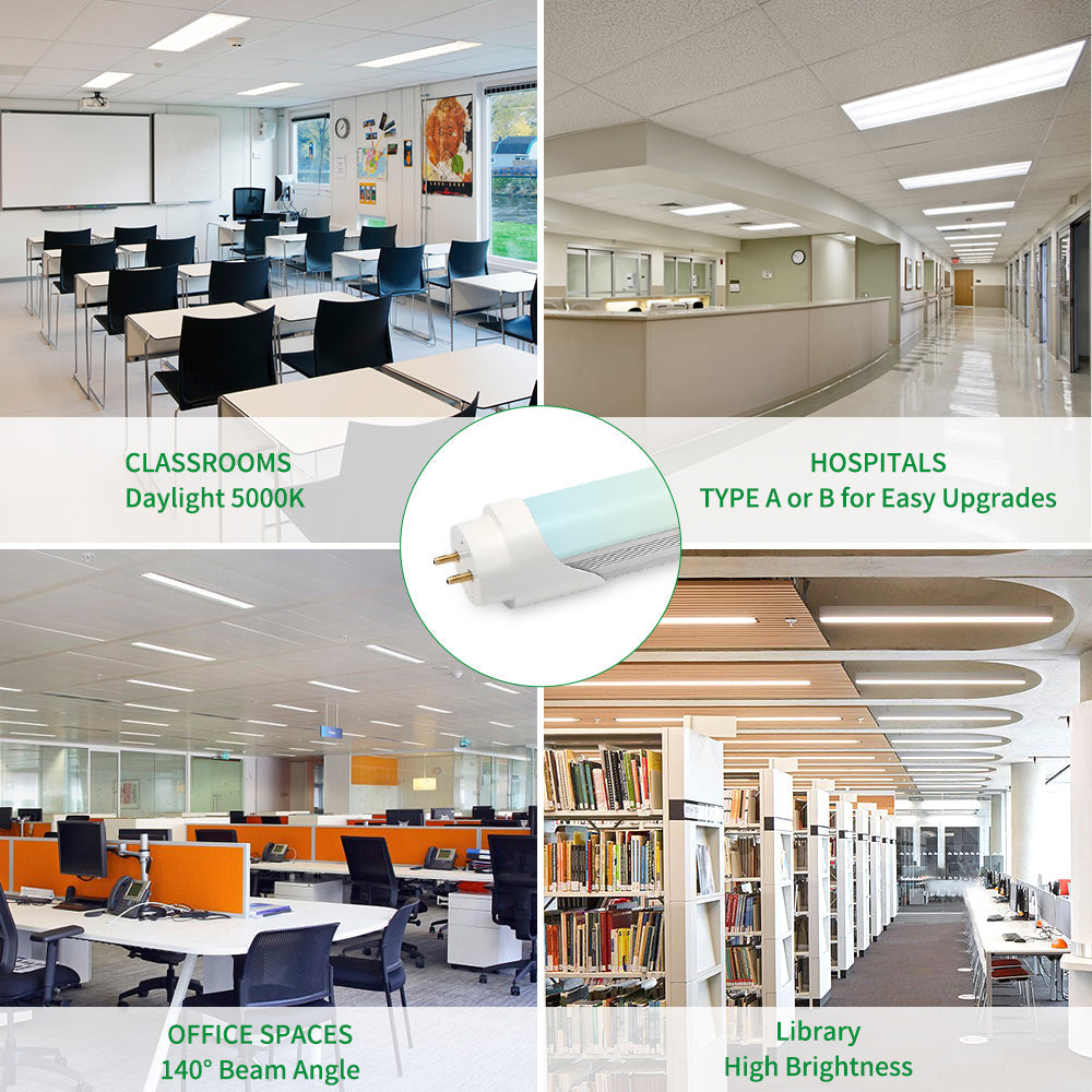 Essenvolt Lighting LED 4FT T8 Tube Light Adjustable watts and cct