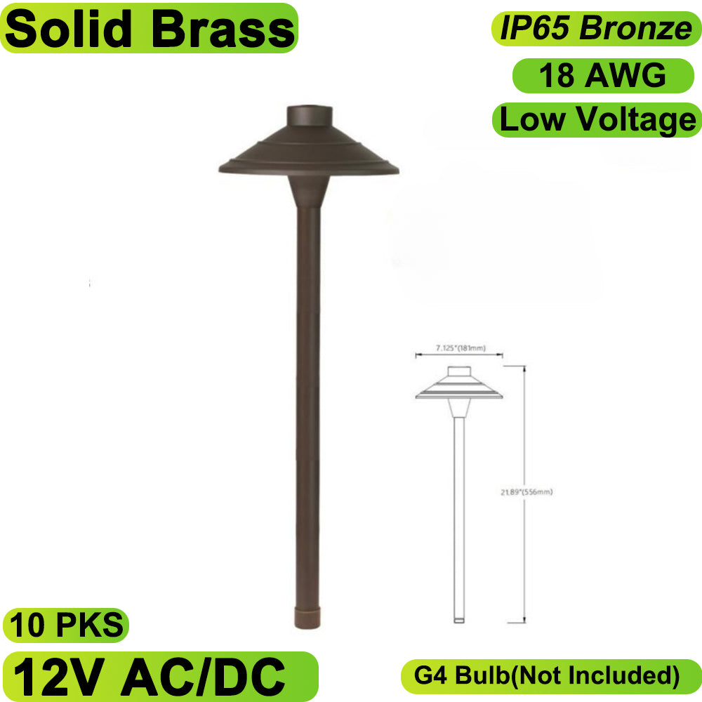 Essenvolt Lighting Solid Brass Path Light Landscape Light